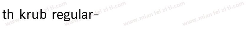 th krub regular字体转换